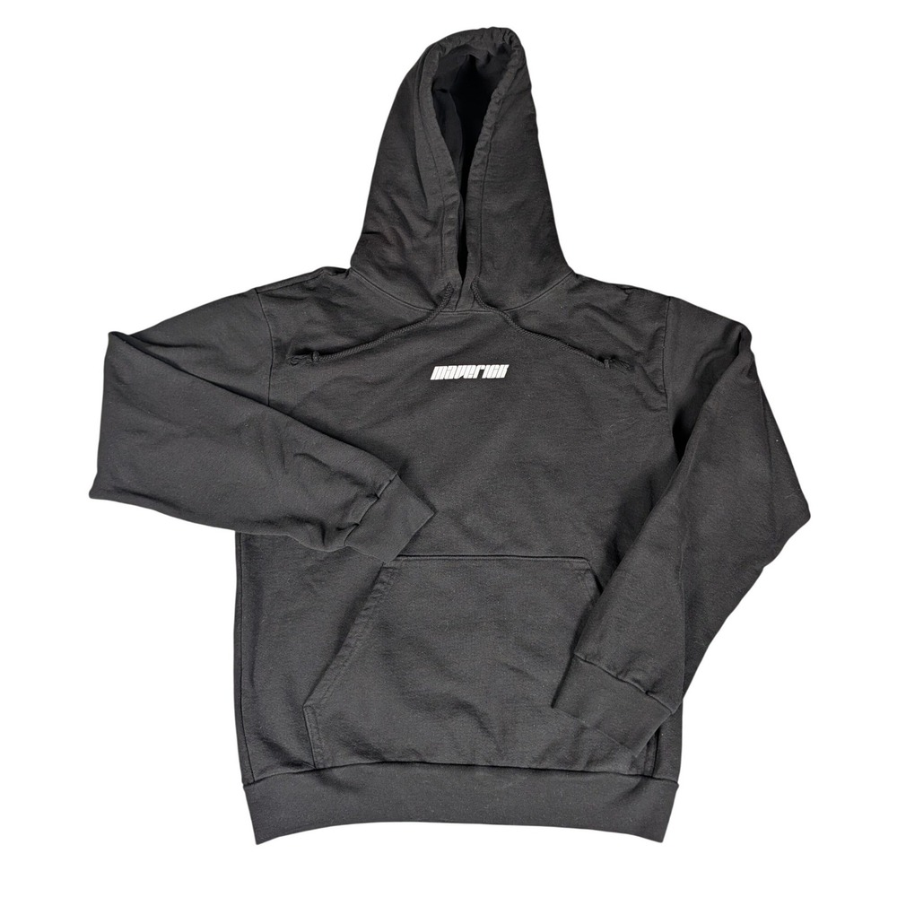 Maverick Logan Paul Black Pullover Hoodie White Logo Graphic 100% Cotton Small